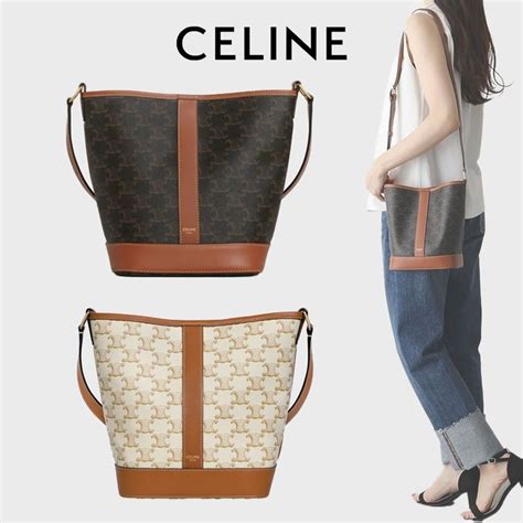 celine bag triomphe canvas|celine triomphe canvas bucket bag.